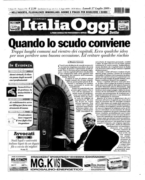 Italia oggi : quotidiano di economia finanza e politica